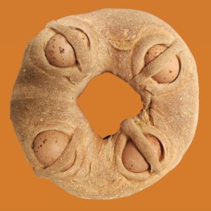 Ciambella di pane con 2/3/4/5 uova